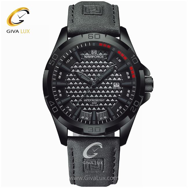 ساعت مچی اورجینال مردانه ناوی فورس|Naviforce|نوی فورس|نیوی فورس مشکی | طوسی| مشکی| کد رفرنس NF8023